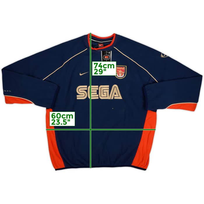 2001-02 Arsenal Nike Player Issue Fleece Top (L)