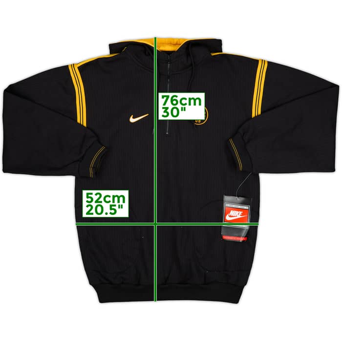 1998-00 Borussia Dortmund Nike 1/4 Zip Hooded Sweat Top (S)