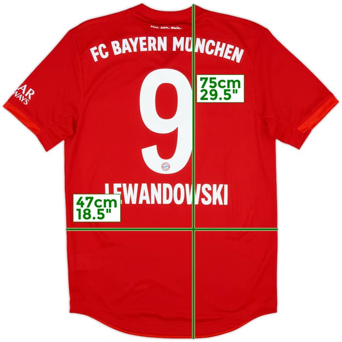 2019-20 Bayern Munich Authentic Home Shirt Lewandowski #9 (S)