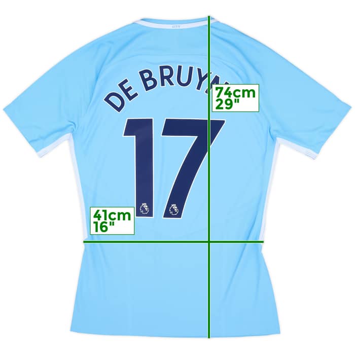 2017-18 Manchester City Authentic Home Shirt De Bruyne #17 (M)