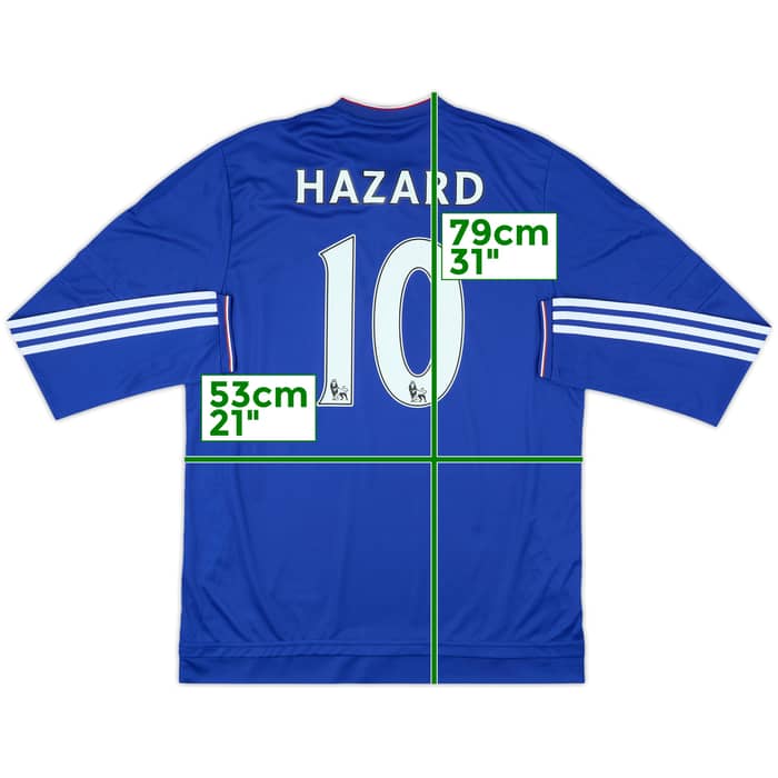 2015-16 Chelsea Player Issue Home L/S Shirt Hazard #10 (L/XL)