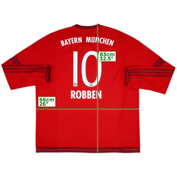 2015-16 Bayern Munich Home L/S Shirt Robben #10 (XXL)