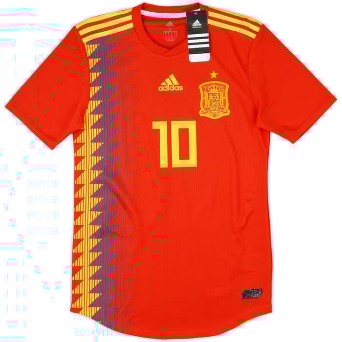 2018-19 Spain Authentic Home Shirt Thiago #10 (S)