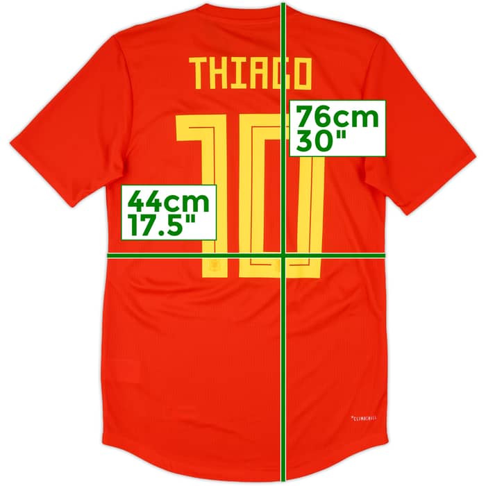 2018-19 Spain Authentic Home Shirt Thiago #10 (S)