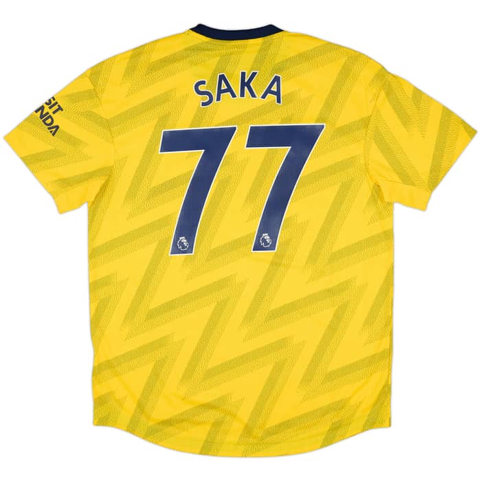 2019-20 Arsenal Authentic Away Shirt Saka #77 (L)