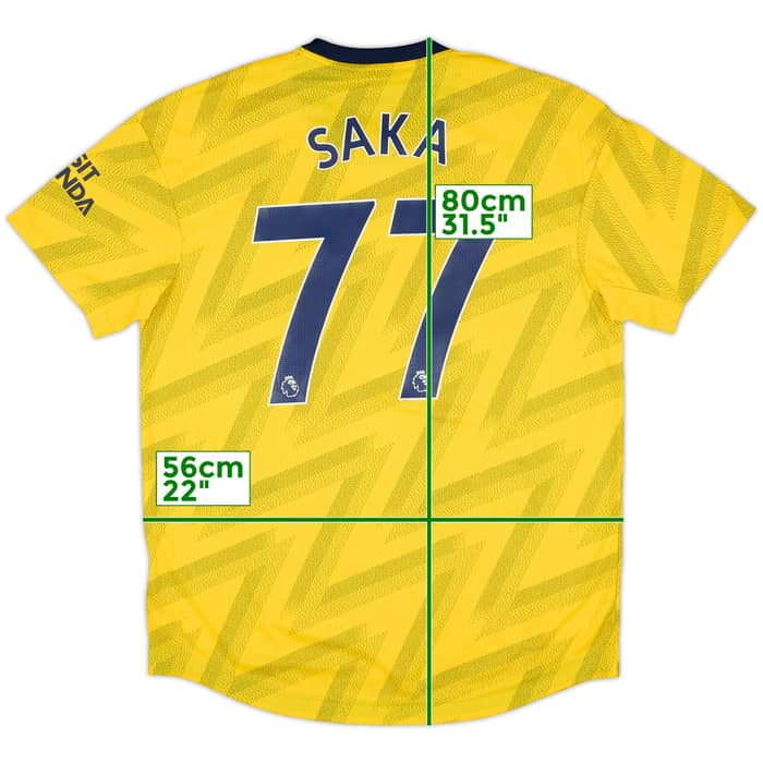 2019-20 Arsenal Authentic Away Shirt Saka #77 (L)