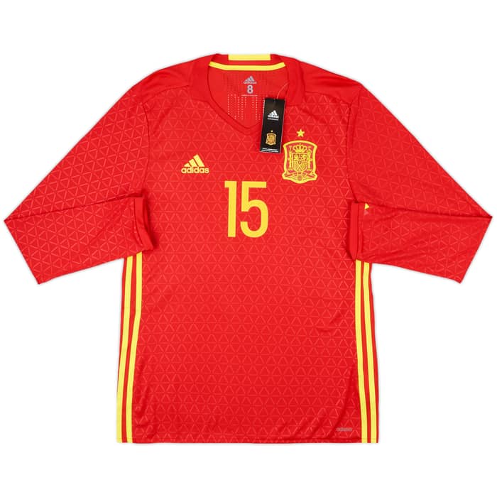 2016-17 Spain Home L/S Shirt Ramos #15 (L)