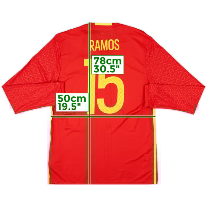 2016-17 Spain Home L/S Shirt Ramos #15 (L)