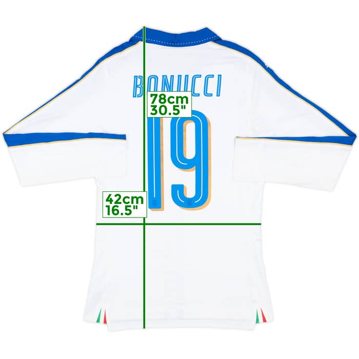 2016-17 Italy Player Issue Away L/S Shirt Bonucci #19 (L)