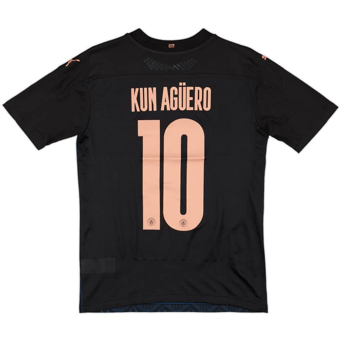 2020-21 Manchester City Authentic Away Shirt Kun Aguero #10 (S)