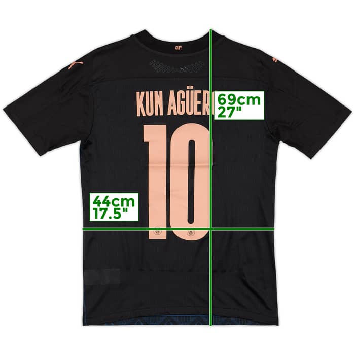 2020-21 Manchester City Authentic Away Shirt Kun Aguero #10 (S)