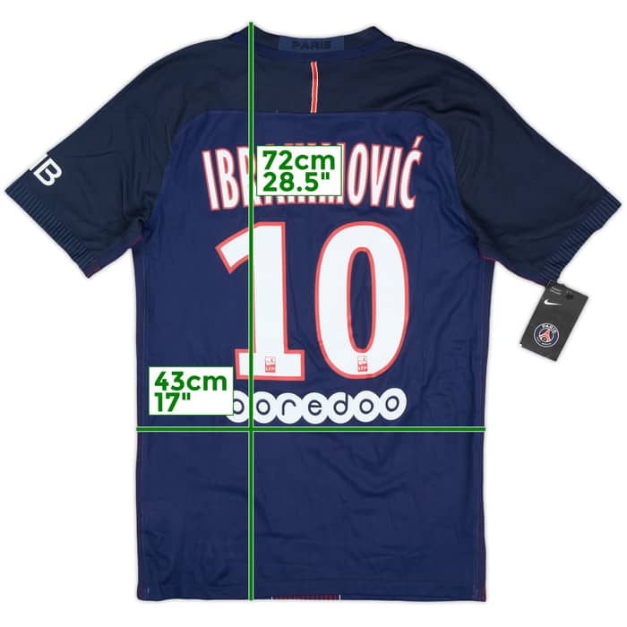 2016-17 Paris Saint-Germain Authentic Home Shirt Ibrahimovic #10 (S)