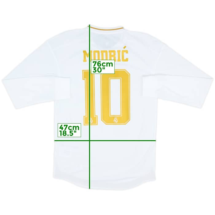 2019-20 Real Madrid Authentic Home L/S Shirt Modric #10 (S)