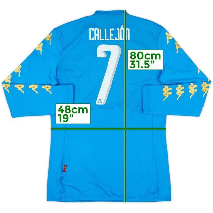 2016-17 Napoli Authentic Home L/S Shirt Callejon #7 (XL)
