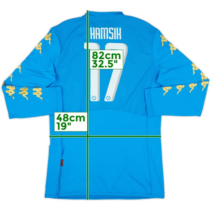 2016-17 Napoli Authentic Home L/S Shirt Hamsik #17 (XL)