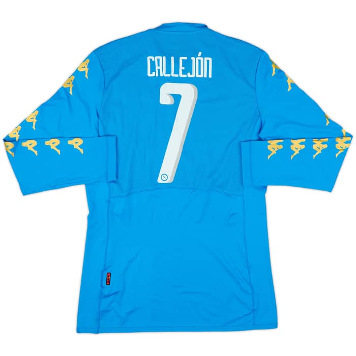 2016-17 Napoli Authentic Home L/S Shirt Callejon #7 (L)
