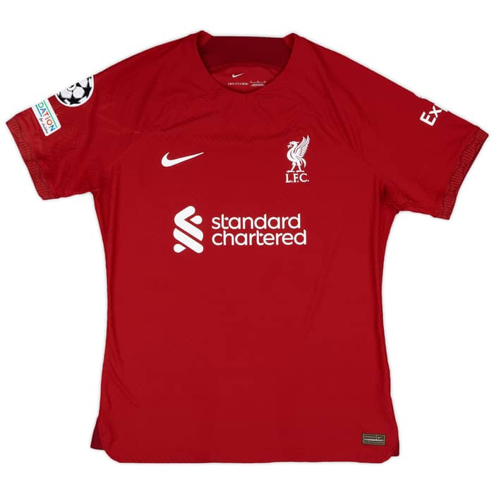 2022-23 Liverpool Match Issue Champions League Home Shirt Virgil #4