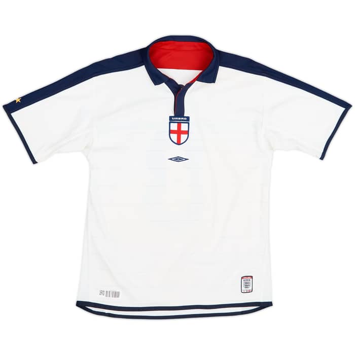 2003-05 England Home Shirt Scholes #8 - 6/10 - (XL.Boys)