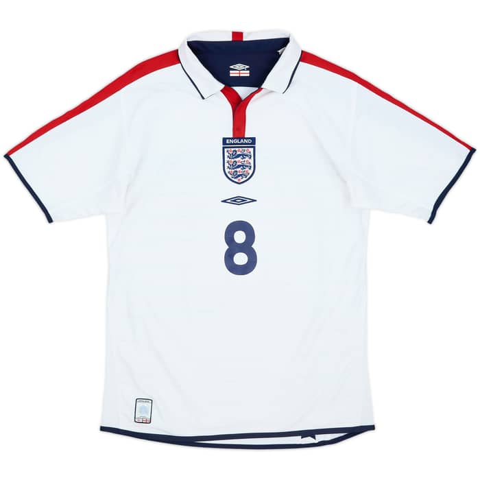 2003-05 England Home Shirt Scholes #8 - 8/10 - (S)