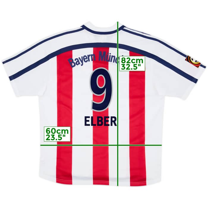2000-01 Bayern Munich Away Shirt Elber #9 - 8/10 - (XL)
