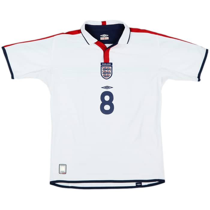 2003-05 England Home Shirt Scholes #8 - 8/10 - (Women's M)