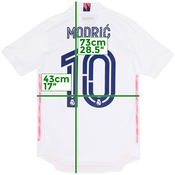 2020-21 Real Madrid Authentic Home Shirt Modric #10 - 7/10 - (S)