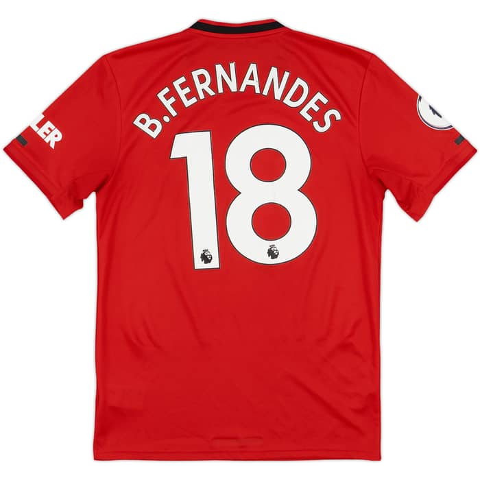 2019-20 Manchester United Home Shirt B.Fernandes #18 - 7/10 - (S)