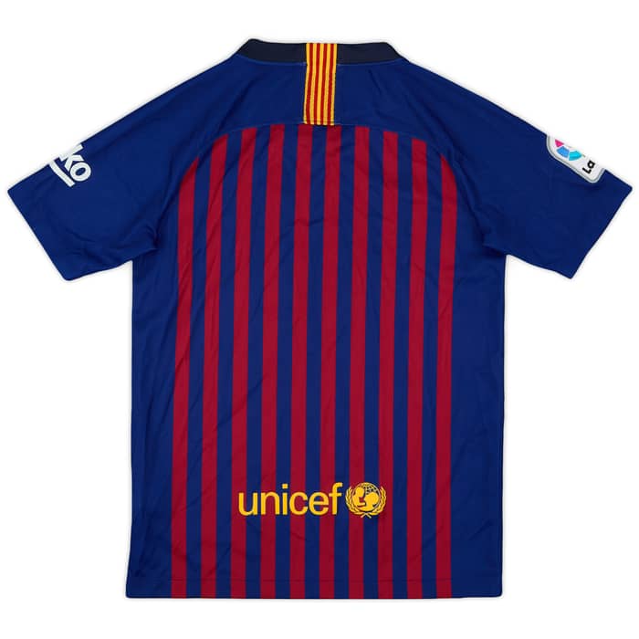 2018-19 Barcelona Home Shirt - 8/10 - (M.Boys)