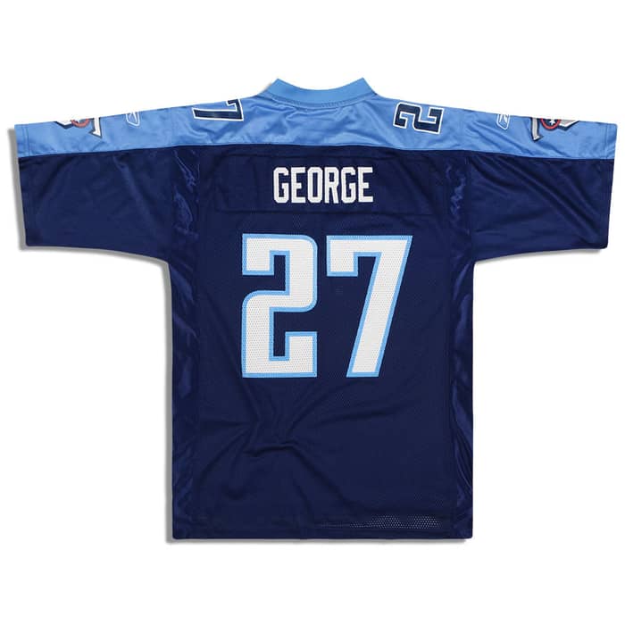 2003 Tennessee Titans George #27 Reebok On Field Jersey (Home) L