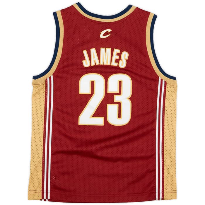 2003-04 Cleveland Cavaliers James #23 Nike Swingman Away Jersey - 7/10 - (M.Boys)