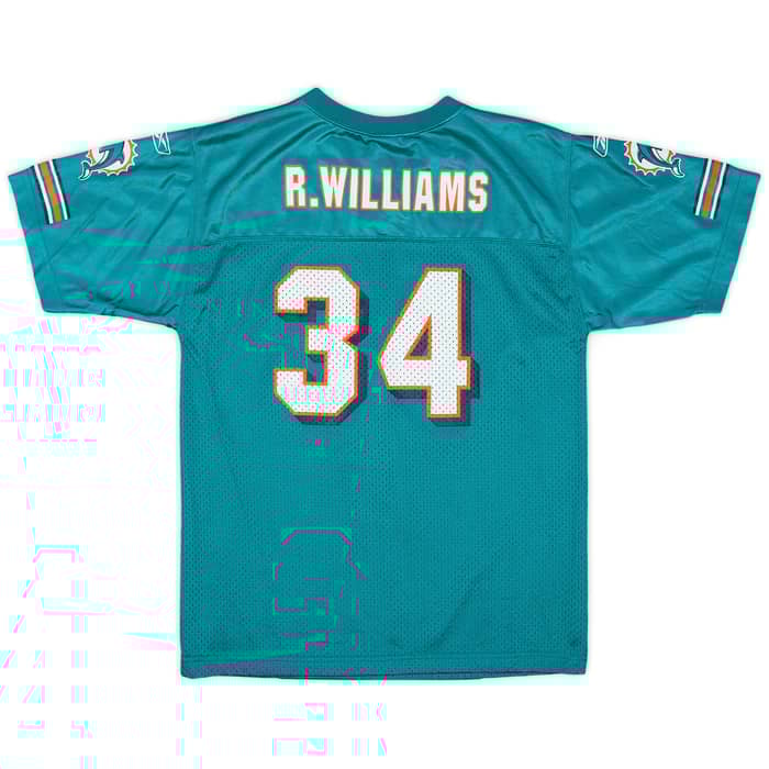 2005 Miami Dolphins R.Williams #34 Reebok Replica Home Jersey - 9/10 - (XL.Boys)
