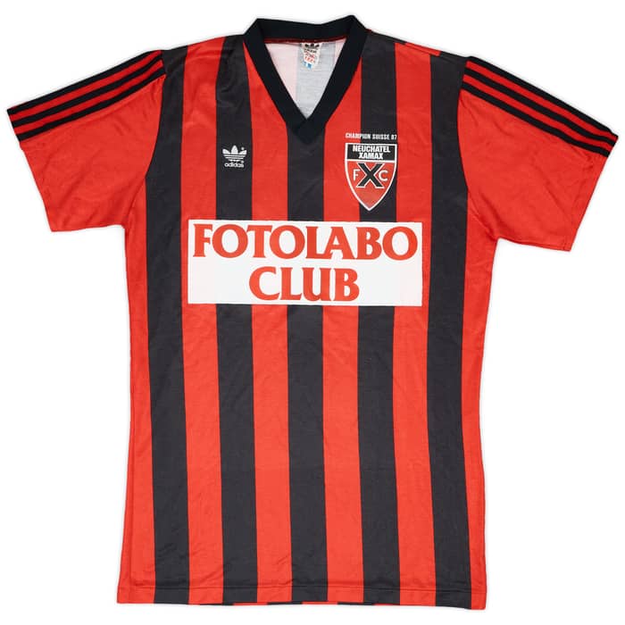 1987-88 Neuchatel Xamax Match Issue Home Shirt #13