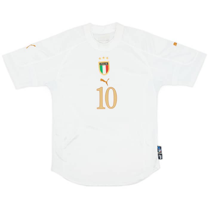 2004-06 Italy Away Shirt Baggio #10 - 6/10 - (S)