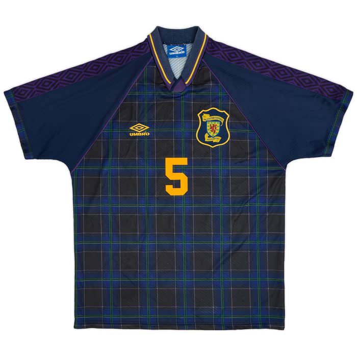 1994-96 Scotland Home Shirt Hendry #5 - 9/10 - (XL)