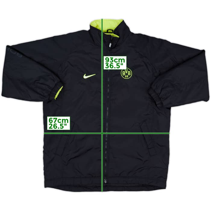1997-98 Borussia Dortmund Nike Reversible Padded Bench Coat - 7/10 - (L)