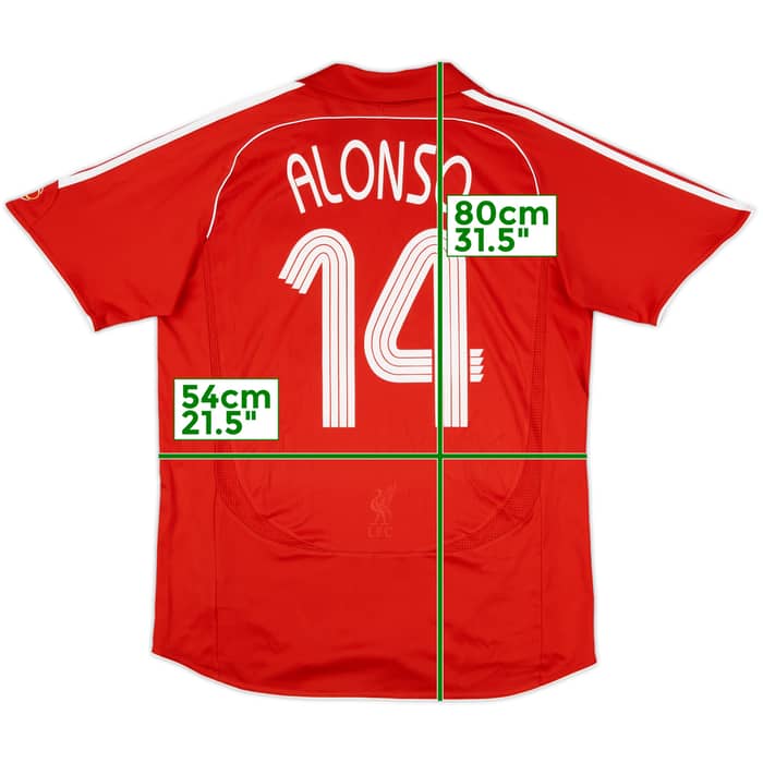 2006-08 Liverpool Home Shirt Alonso #14 - 6/10 - (L)