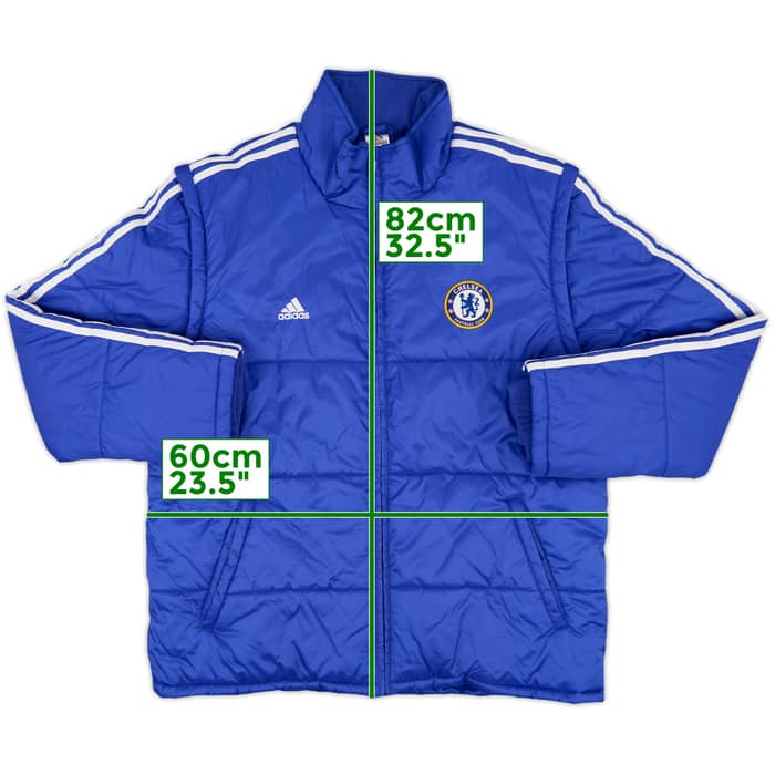 2013-14 Chelsea adidas Padded Bench Coat - 8/10 - (L)