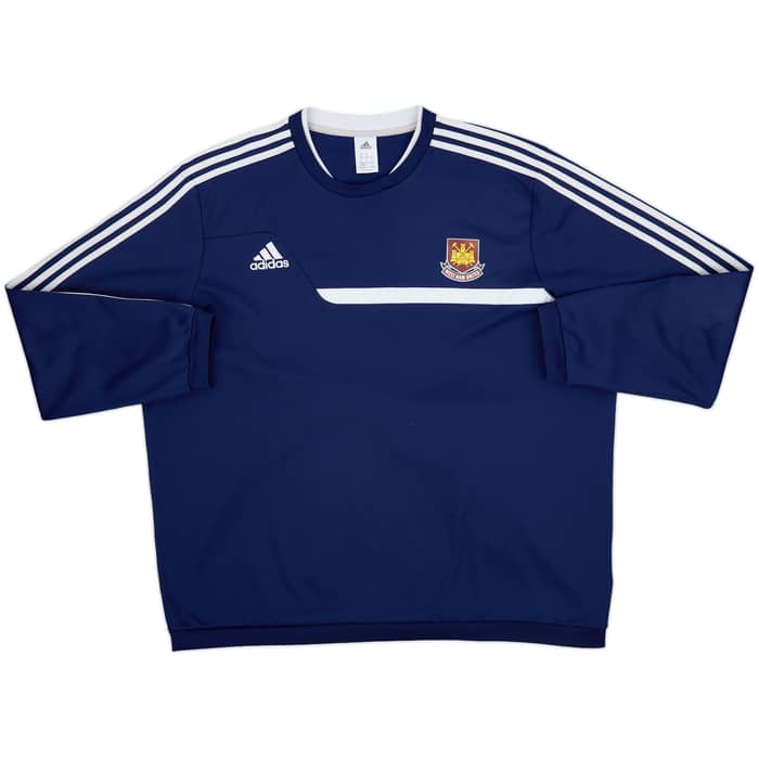 2013-14 West Ham United adidas Sweat Top - 8/10 - (XXL)