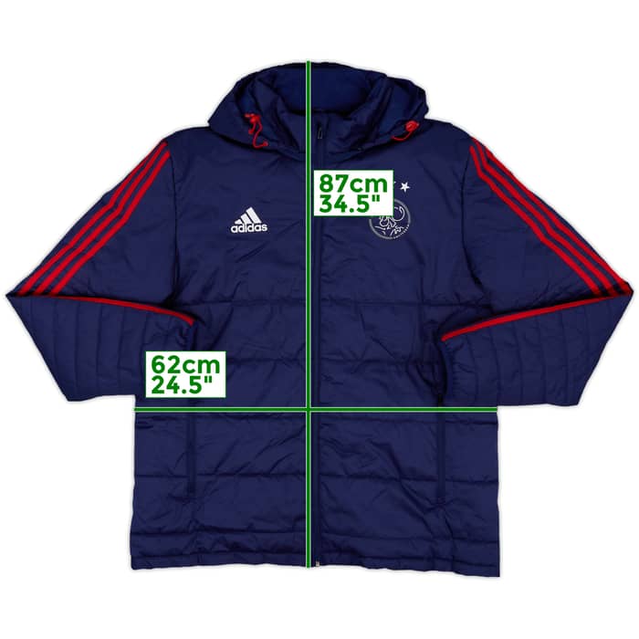2017-18 Ajax adidas Padded Bench Coat - 8/10 - (XL)