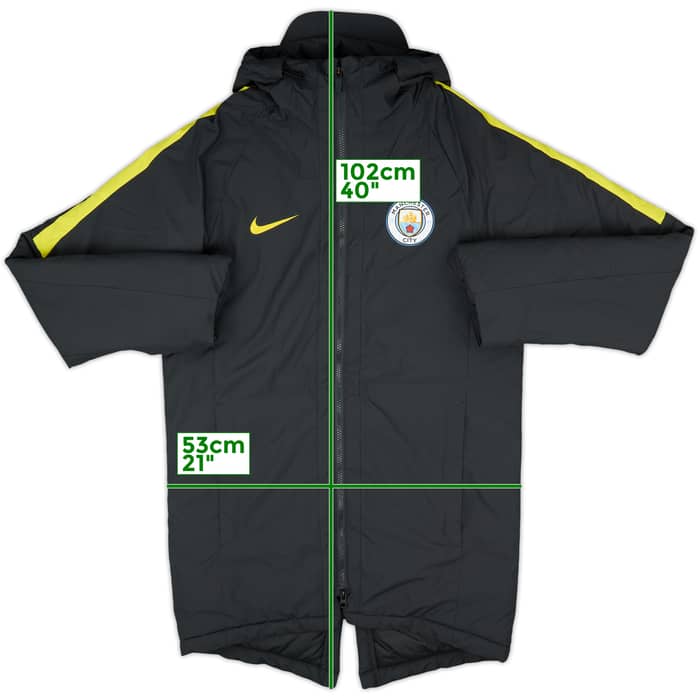 2016-17 Manchester City Nike Padded Bench Coat - 8/10 - (S)