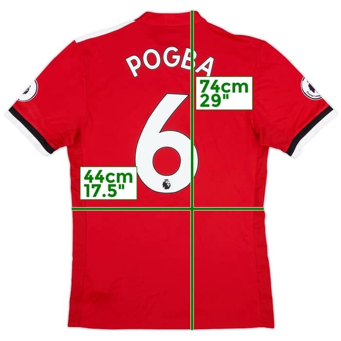 2017-18 Manchester United Home Shirt Pogba #6 - 8/10 - (S)