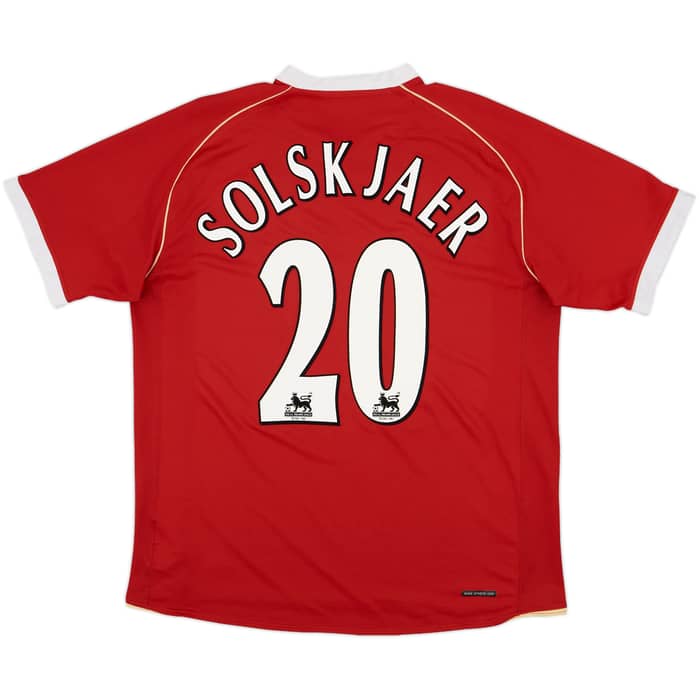 2006-07 Manchester United Home Shirt Solskjaer #20 - 7/10 - (S)