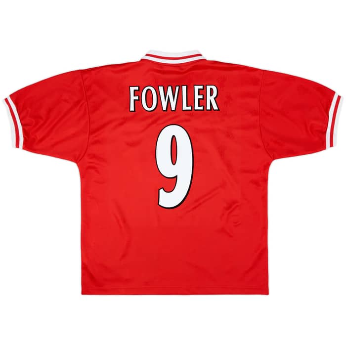 1996-98 Liverpool Home Shirt & Shorts Fowler #9 - 9/10 - (M)