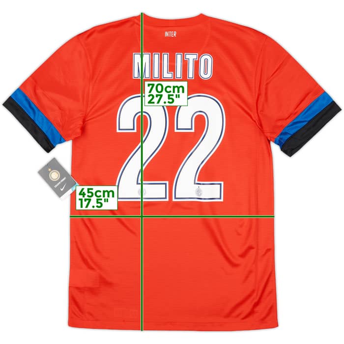 2012-13 Inter Milan Away Shirt Milito #22 (S)