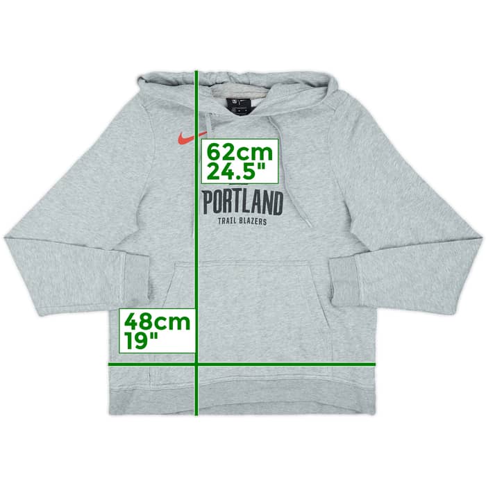 2018-19 Portland Trail Blazers Nike Hooded Sweat Top - 9/10 - (M)