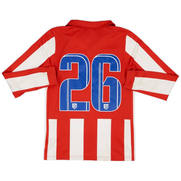 2013-14 Atletico Madrid Youth Match Issue Home L/S Shirt #26