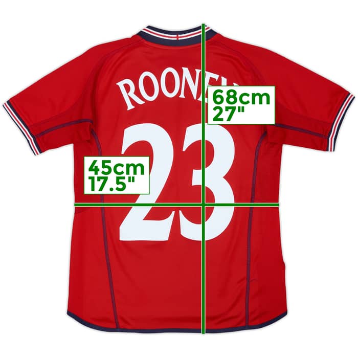 2002-04 England Away Shirt Rooney #23 - 8/10 - (XL.Boys)