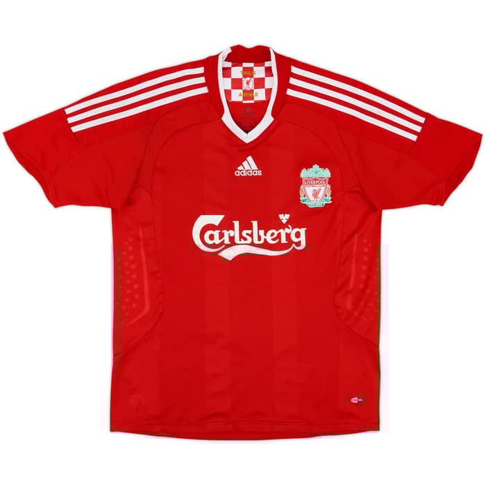2008-10 Liverpool Home Shirt Gerrard #8 - 6/10 - (XL.Boys)