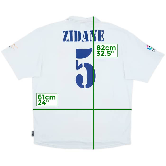 2001 Real Madrid Home Shirt Zidane #5 - 7/10 - (XL)