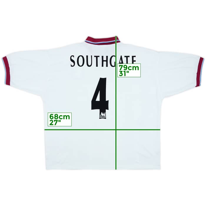 1996-98 Aston Villa Away Shirt Southgate #4 - 8/10 - (XXL)